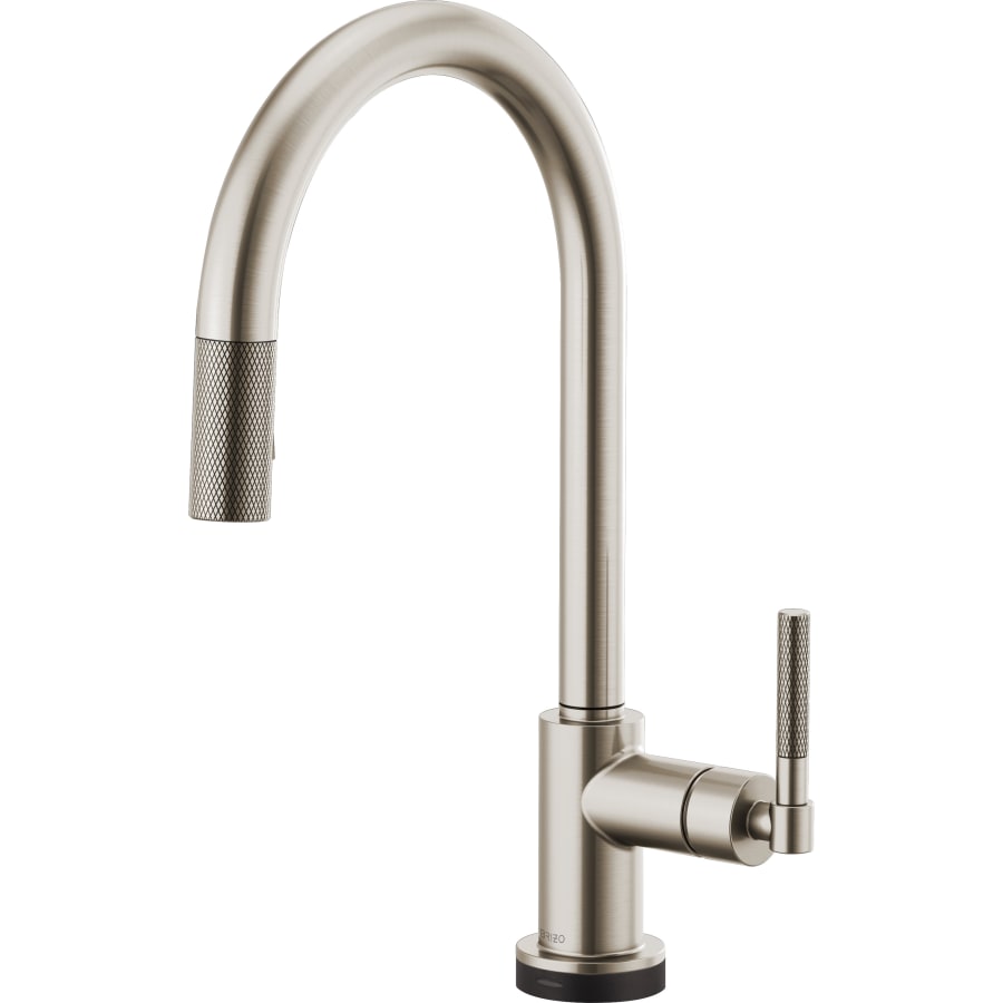 Brizo Litze Single Handle Arc Spout SmartTouch Pull Down Kitchen Faucet with Knurled Handle and On/Off Touch Activation - Limited Lifetime Warranty (5 Year on Electronic Parts)