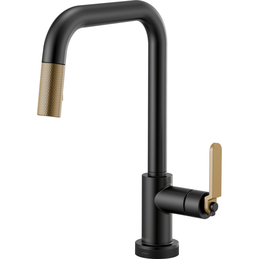 Brizo Litze 1.8 GPM Single Hole Pull Down Kitchen Faucet with Industrial Handle and On/Off Touch Activation - Limited Lifetime Warranty (5 Year on Electronic Parts)