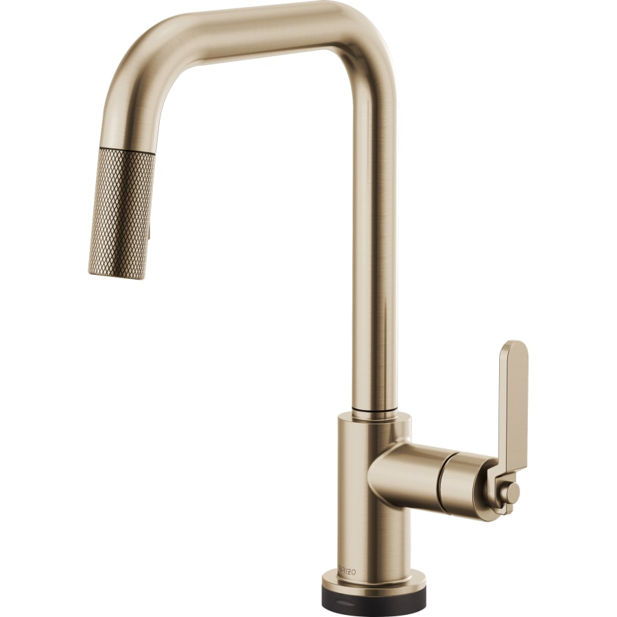 Brizo Litze 1.8 GPM Single Hole Pull Down Kitchen Faucet with Industrial Handle and On/Off Touch Activation - Limited Lifetime Warranty (5 Year on Electronic Parts)