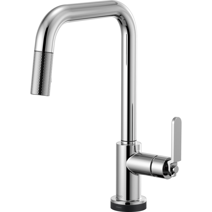 Brizo Litze 1.8 GPM Single Hole Pull Down Kitchen Faucet with Industrial Handle and On/Off Touch Activation - Limited Lifetime Warranty (5 Year on Electronic Parts)