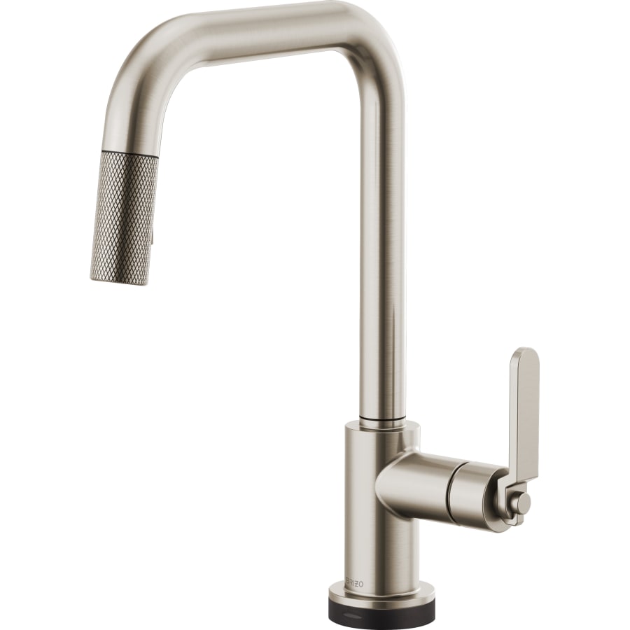 Brizo Litze 1.8 GPM Single Hole Pull Down Kitchen Faucet with Industrial Handle and On/Off Touch Activation - Limited Lifetime Warranty (5 Year on Electronic Parts)