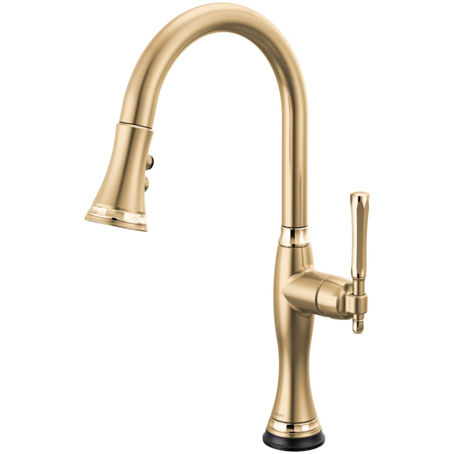 Brizo Tulham 1.8 GPM Single Hole Pull Down Kitchen Faucet with On/Off Touch Activation and Magnetic Docking Spray Head