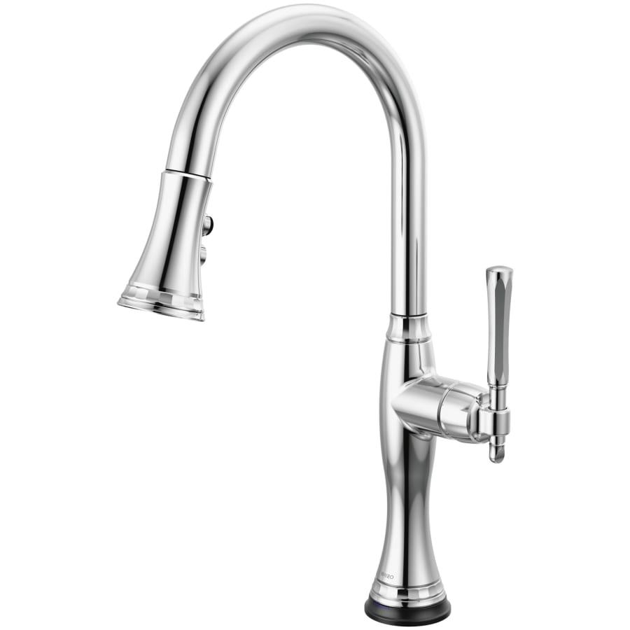 Brizo Tulham 1.8 GPM Single Hole Pull Down Kitchen Faucet with On/Off Touch Activation and Magnetic Docking Spray Head