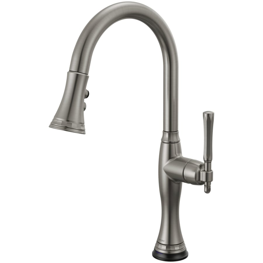 Brizo Tulham 1.8 GPM Single Hole Pull Down Kitchen Faucet with On/Off Touch Activation and Magnetic Docking Spray Head