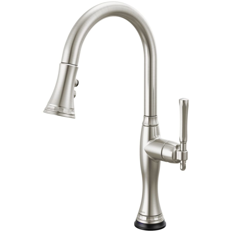 Brizo Tulham 1.8 GPM Single Hole Pull Down Kitchen Faucet with On/Off Touch Activation and Magnetic Docking Spray Head