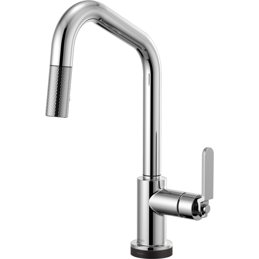 Brizo Litze Single Handle Angled Spout SmartTouch Pull Down Kitchen Faucet with Industrial Handle and On/Off Touch Activation - Limited Lifetime Warranty (5 Year on Electronic Parts)