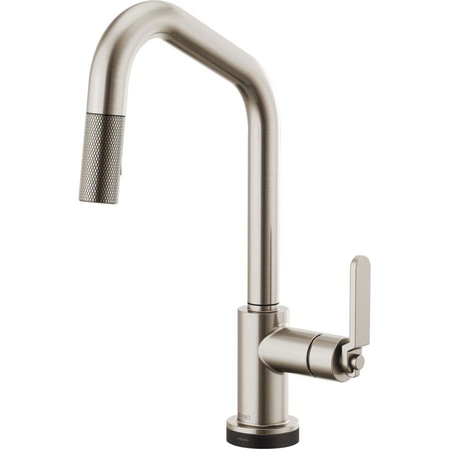 Brizo Litze Single Handle Angled Spout SmartTouch Pull Down Kitchen Faucet with Industrial Handle and On/Off Touch Activation - Limited Lifetime Warranty (5 Year on Electronic Parts)