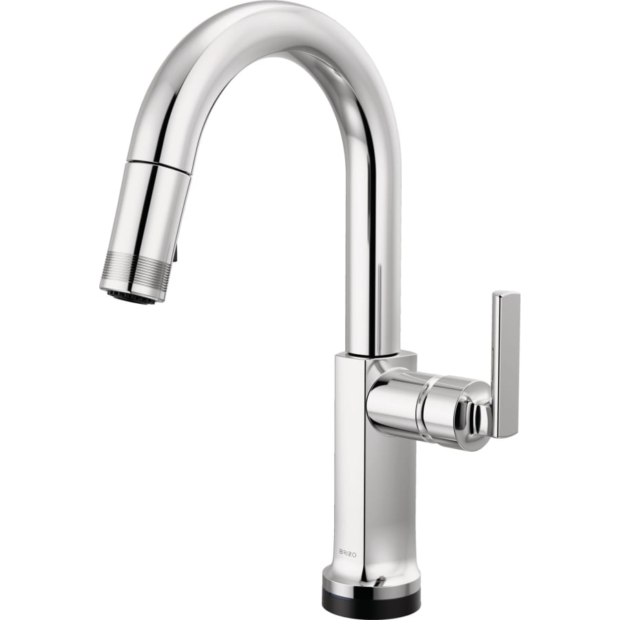Brizo Kintsu 1.8 GPM Single Hole Pull Down Prep/Bar Faucet with On/Off Touch Activation and Arc Spout - Less Handle
