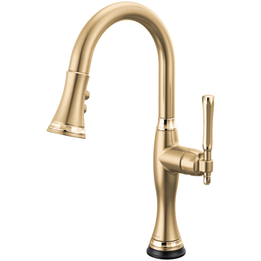 Brizo Tulham 1.8 GPM Single Hole Pull Down Kitchen Faucet with On/Off Touch Activation and Magnetic Docking Spray Head