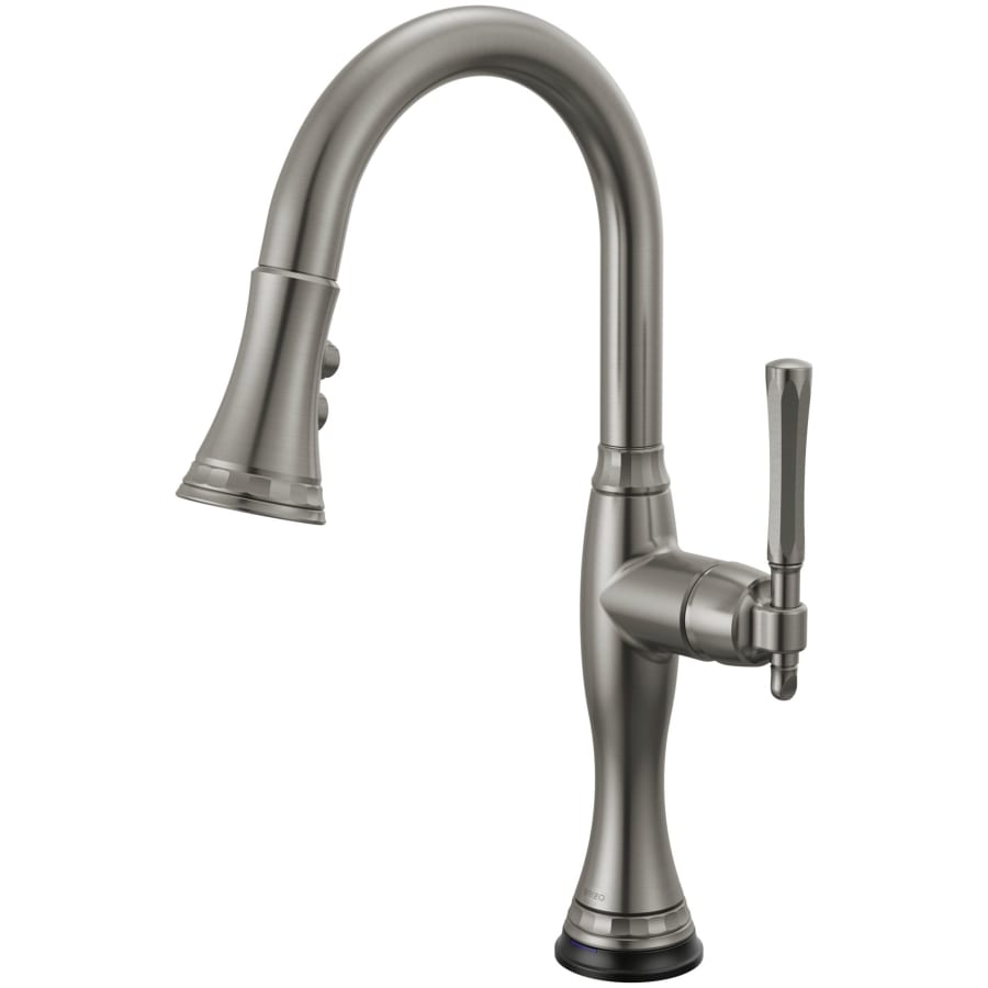 Brizo Tulham 1.8 GPM Single Hole Pull Down Kitchen Faucet with On/Off Touch Activation and Magnetic Docking Spray Head