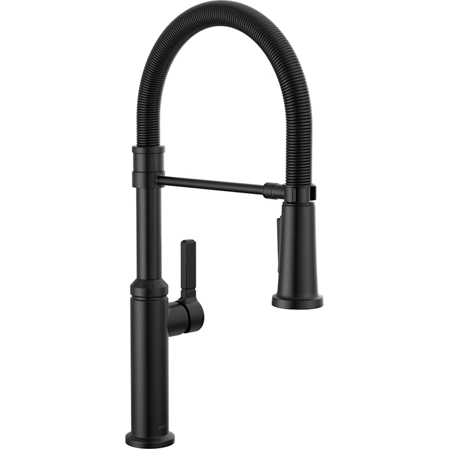 Delta Rhett 1.8 GPM Single Hole Pre-Rinse Pull Down Kitchen Faucet with MagnaTite, Touch-Clean, and Diamond Seal Technologies - Includes Escutcheon
