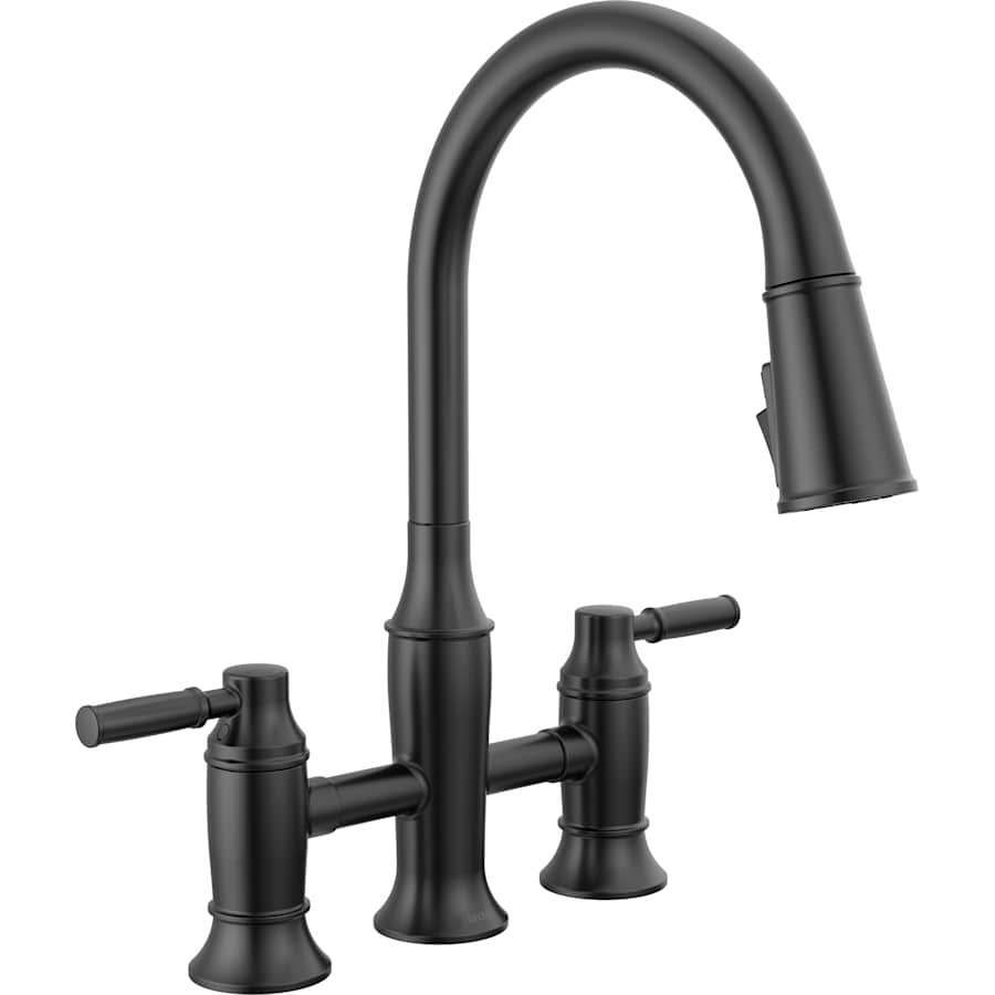 Delta Renaldi 1.8 GPM Bridge Pull Down Kitchen Faucet