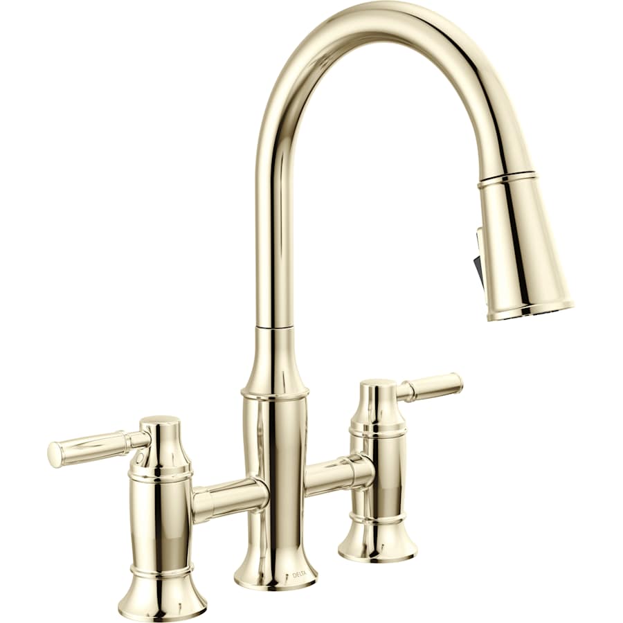 Delta Renaldi 1.8 GPM Bridge Pull Down Kitchen Faucet