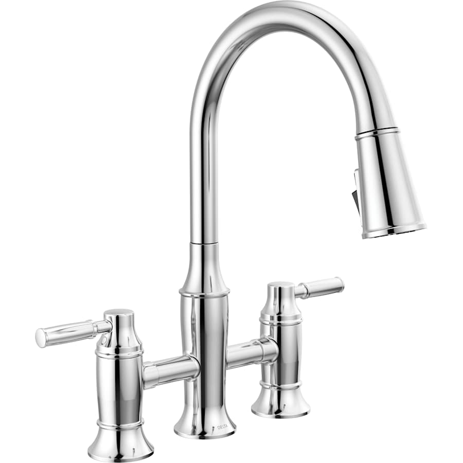 Delta Renaldi 1.8 GPM Bridge Pull Down Kitchen Faucet