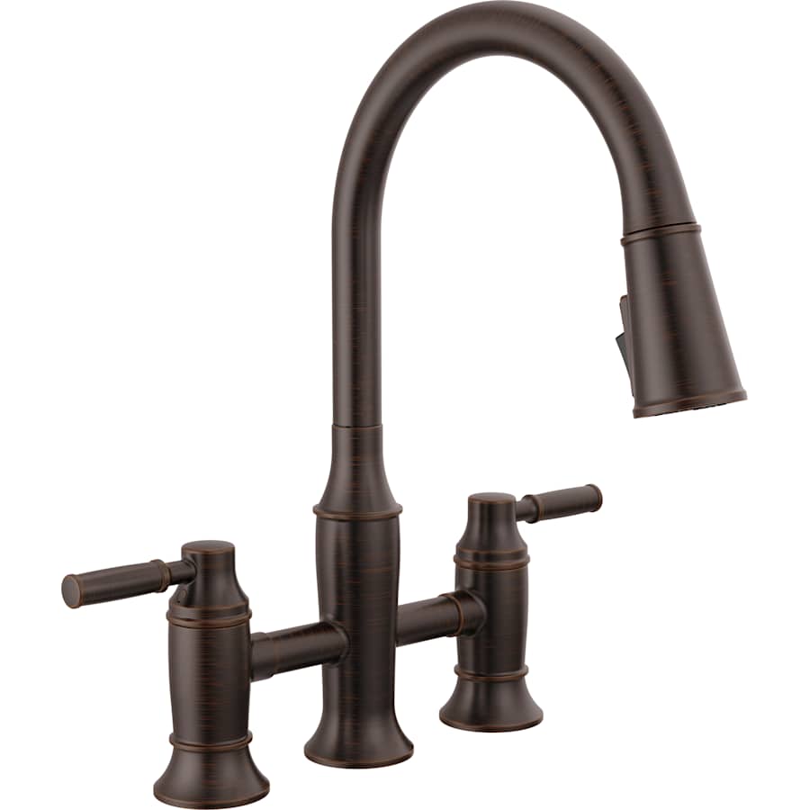 Delta Renaldi 1.8 GPM Bridge Pull Down Kitchen Faucet