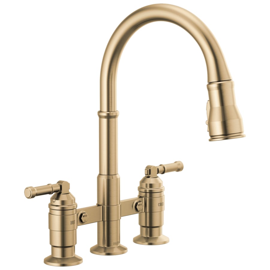 Delta Broderick 1.8 GPM Widespread Bridge Pull Down Kitchen Faucet