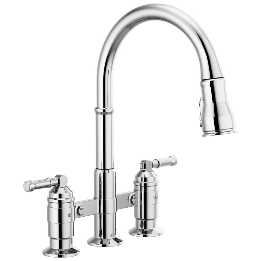 Delta Broderick 1.8 GPM Widespread Bridge Pull Down Kitchen Faucet