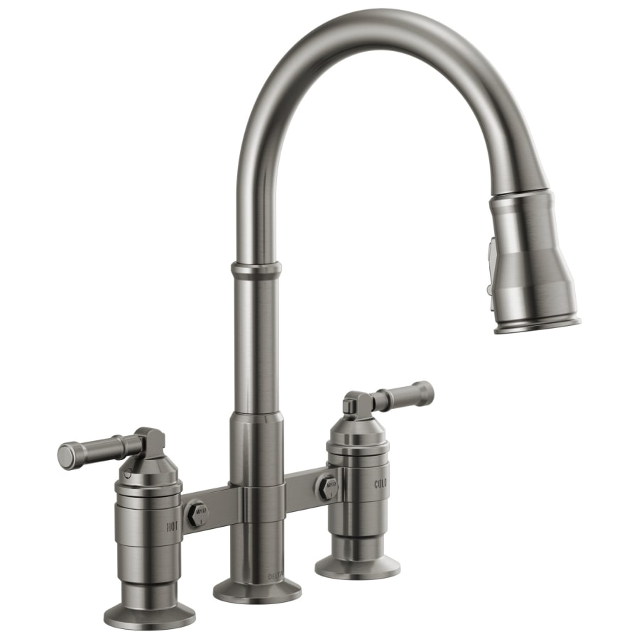 Delta Broderick 1.8 GPM Widespread Bridge Pull Down Kitchen Faucet