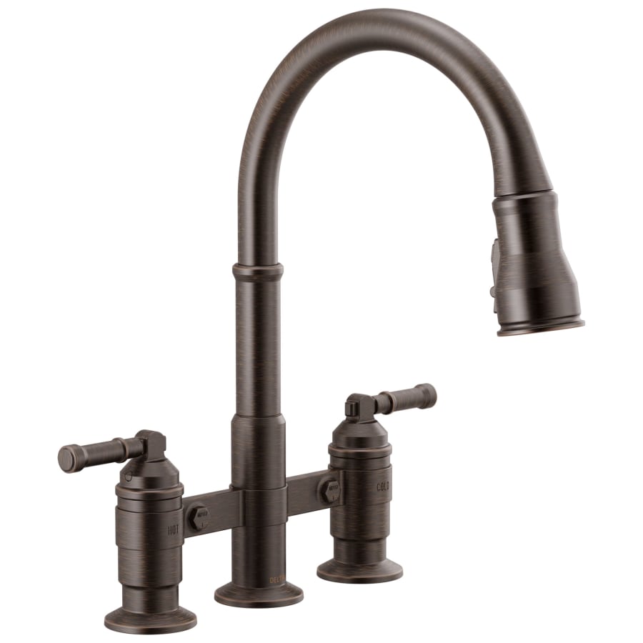 Delta Broderick 1.8 GPM Widespread Bridge Pull Down Kitchen Faucet