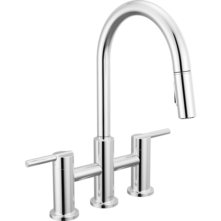 Delta Nicoli 1.8 GPM Single Hole Pull Down Bridge Kitchen Faucet