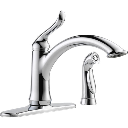 Delta Linden Kitchen Faucet with Side Spray and Optional Base Plate - Includes Lifetime Warranty