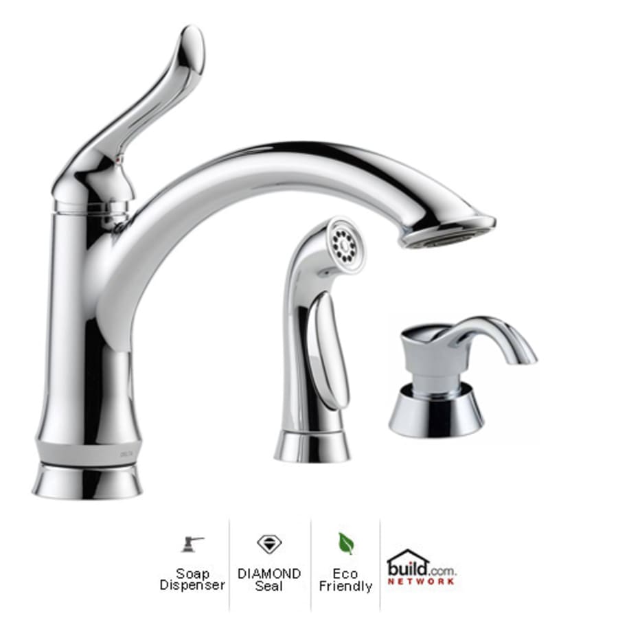 Delta Linden Kitchen Faucet with Side Spray and Soap/Lotion Dispenser - Includes Lifetime Warranty