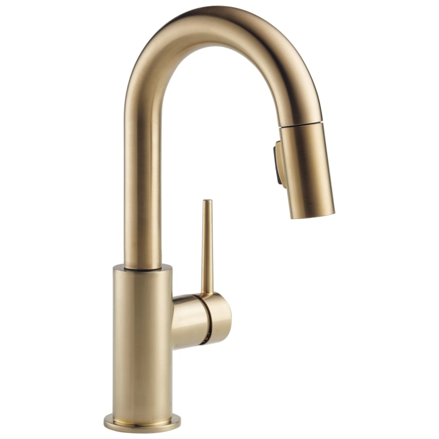 Delta Trinsic 1.8 GPM Single Hole Pull Down Bar/Prep Faucet with Magnetic Docking Spray Head and Limited Swivel