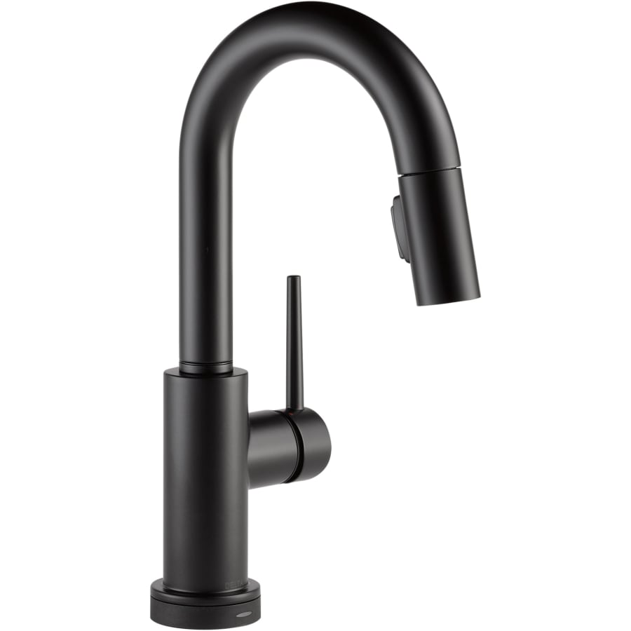 Delta Trinsic Pull-Down Bar/Prep Faucet with On/Off Touch Activation, Magnetic Docking Spray Head, and Optional Base Plate - Includes Lifetime Warranty (5 Year on Electronic Parts)