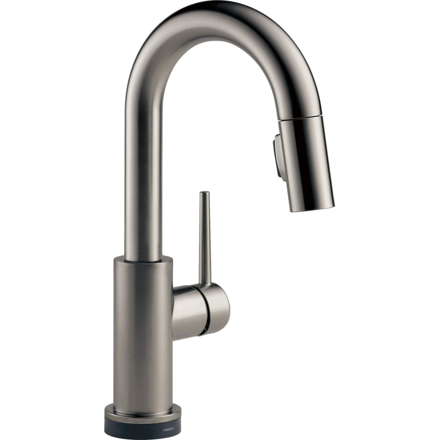 Delta Trinsic Pull-Down Bar/Prep Faucet with On/Off Touch Activation, Magnetic Docking Spray Head, and Optional Base Plate - Includes Lifetime Warranty (5 Year on Electronic Parts)