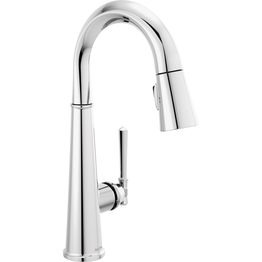 Delta Emmeline 1.8 GPM Single Hole Pull Down Bar/Prep Faucet with Magnetic Docking Spray Head