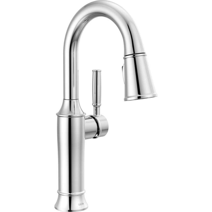 Delta Renaldi 1.8 GPM Single Hole Pull-Down Bar/Prep Faucet with Magnetic Docking Spray Head