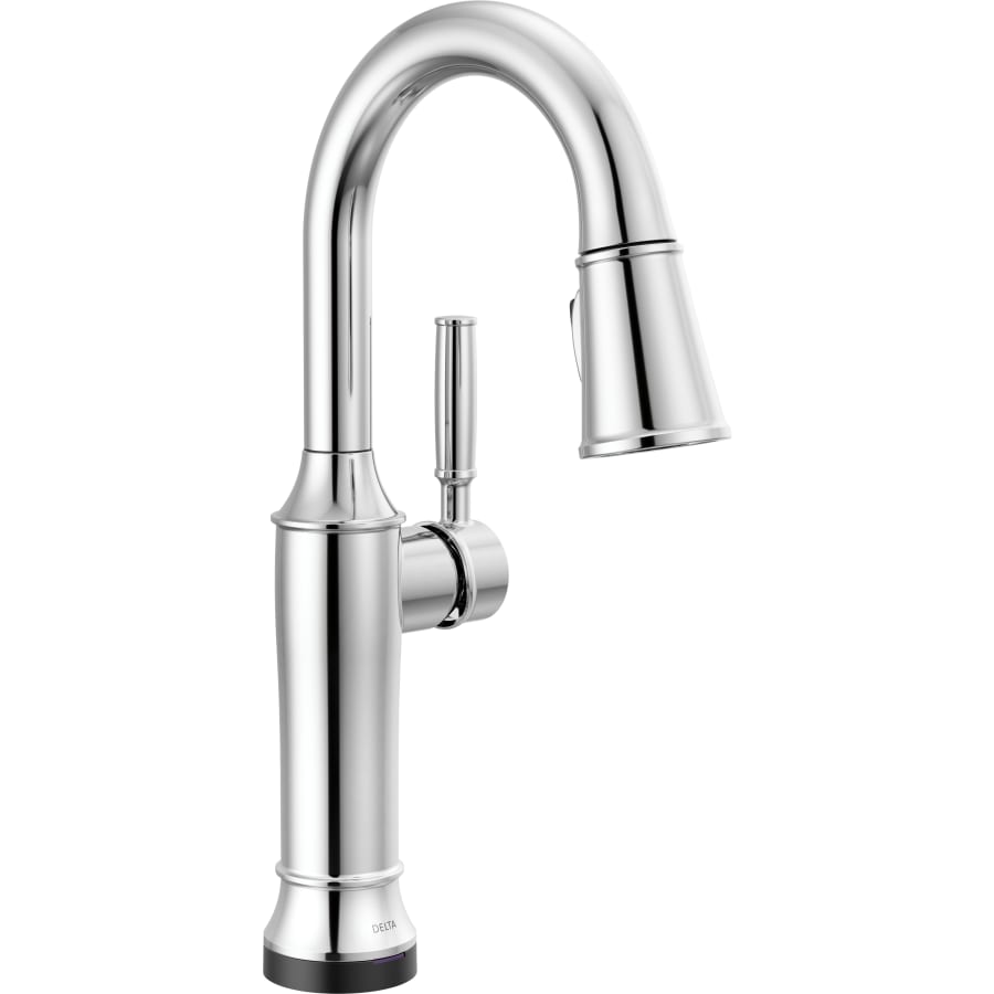 Delta Renaldi 1.8 GPM Single Hole Pull Down Touchless Bar Faucet with Touch2O Touch-Clean and MagnaTite Docking