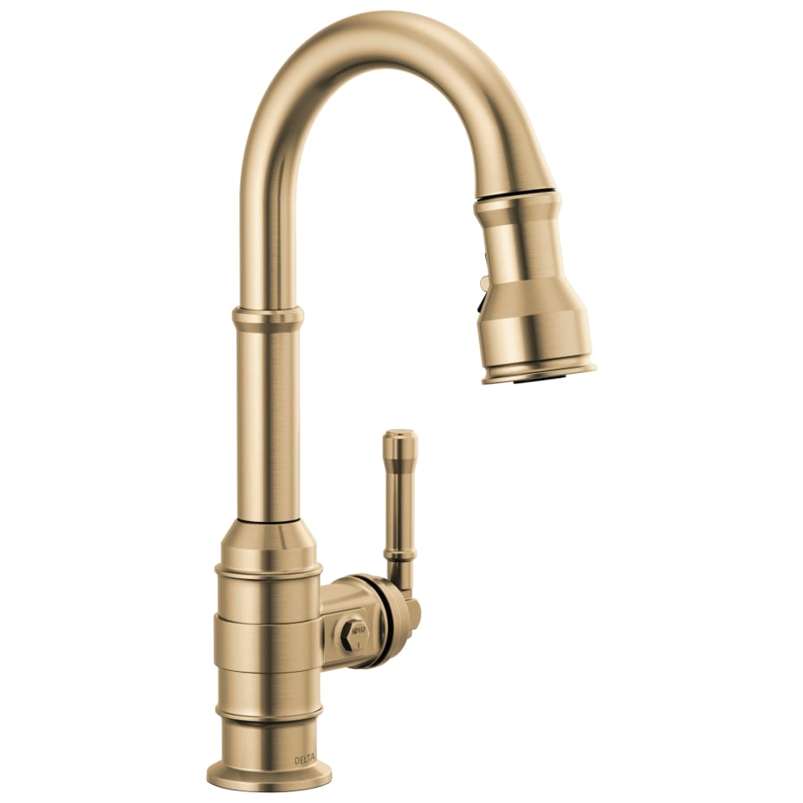 Delta Broderick 1.8 GPM Single Hole Pull Down Bar/Prep Faucet with Magnetic Docking Spray Head