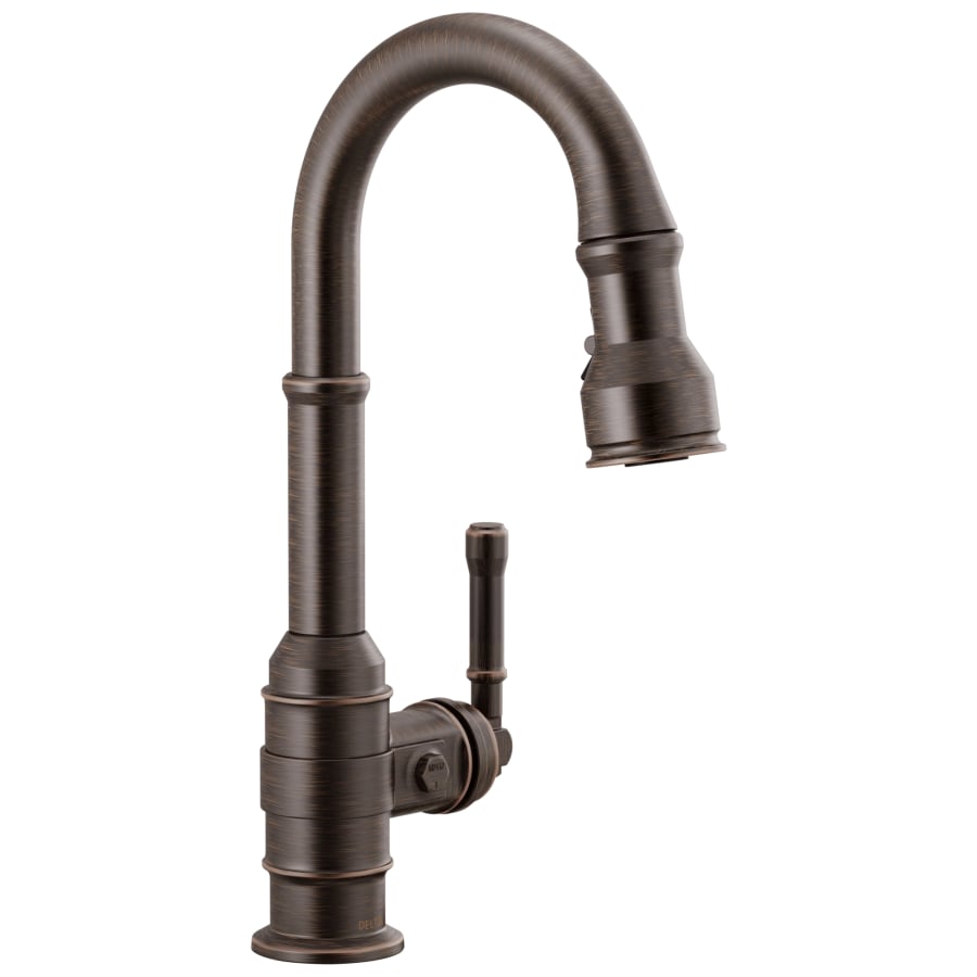 Delta Broderick 1.8 GPM Single Hole Pull Down Bar/Prep Faucet with Magnetic Docking Spray Head