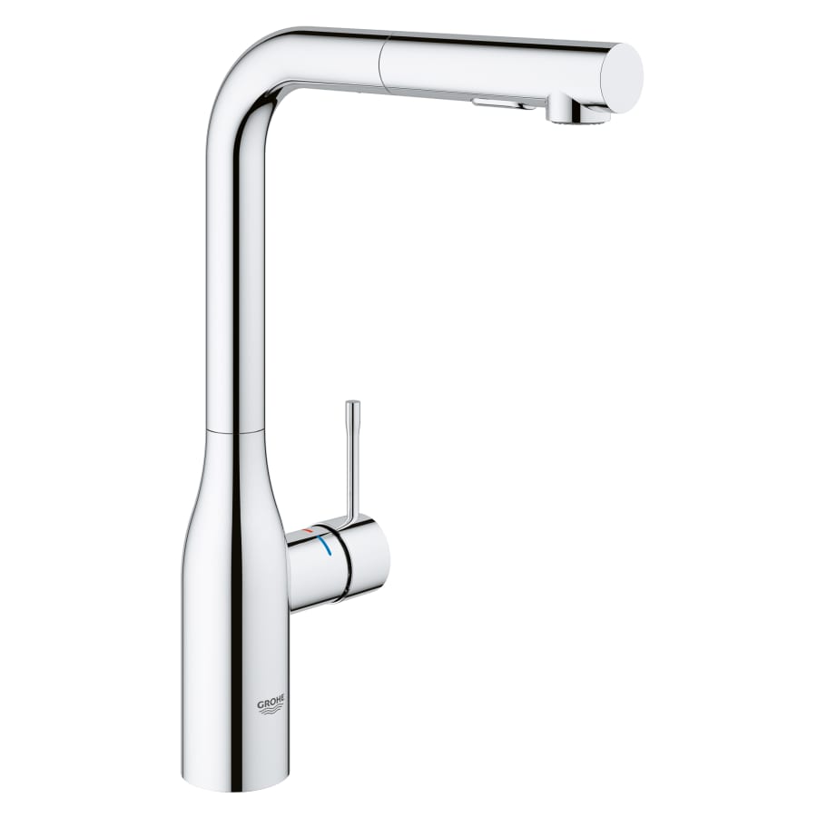 Grohe Essence 1.75 GPM Single Hole Pull Out Kitchen Faucet with Dual Spray, SpeedClean, EasyDoc, and SilkMove Technology
