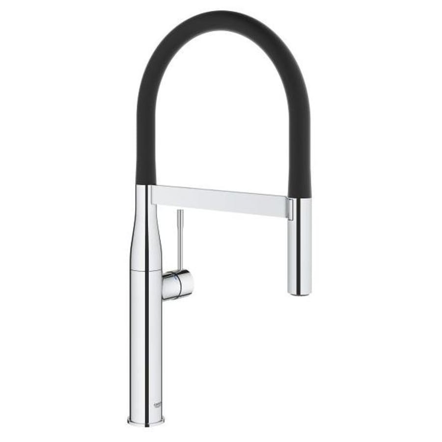 Grohe Essence 1.75 GPM Single Hole Pull Out Kitchen Faucet with StarLight and SilkMove Technology