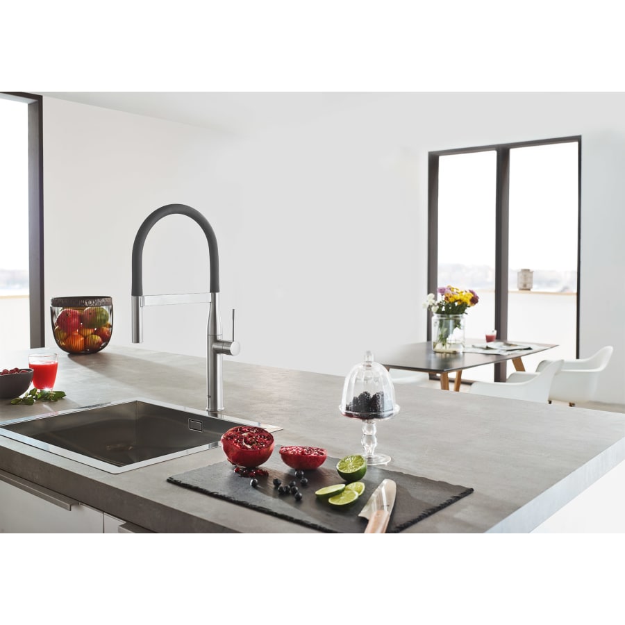Grohe Essence Pre-Rinse Spray Kitchen Faucet with Locking Push Button Control