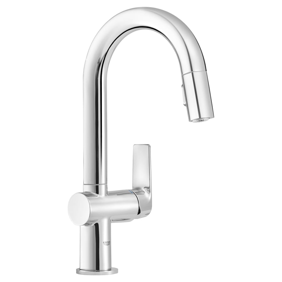 Grohe Defined 1.75 GPM Single Hole Pull Down Kitchen Faucet with SilkMove Technology