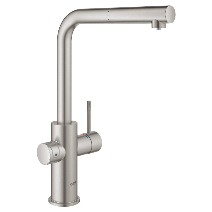 Grohe Blue 1.75 GPM Single Hole Pull Out Kitchen Faucet for Chilled and Sparkling Water
