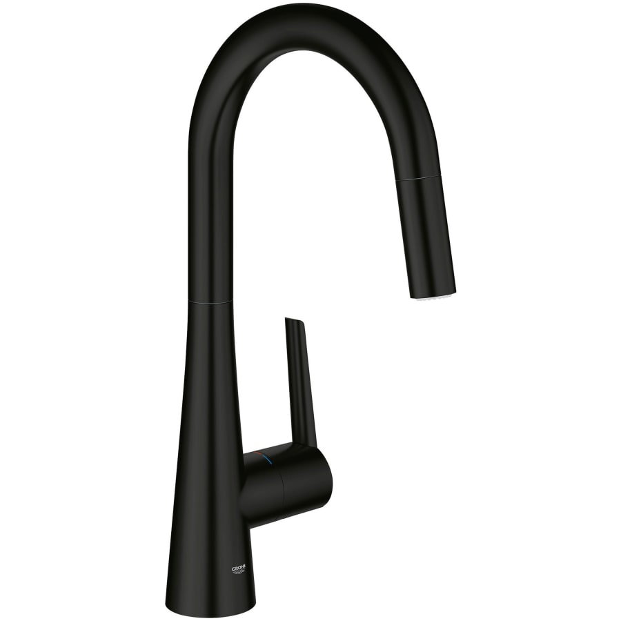 Grohe Zedra 1.75 GPM Single Hole Pull Down Kitchen Faucet with SilkMove Technology