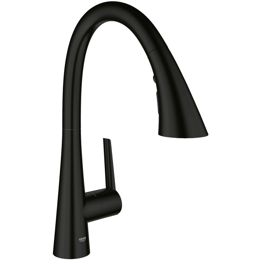 Grohe Zedra 1.75 GPM Single Hole Pull Down Kitchen Faucet with SilkMove Technology