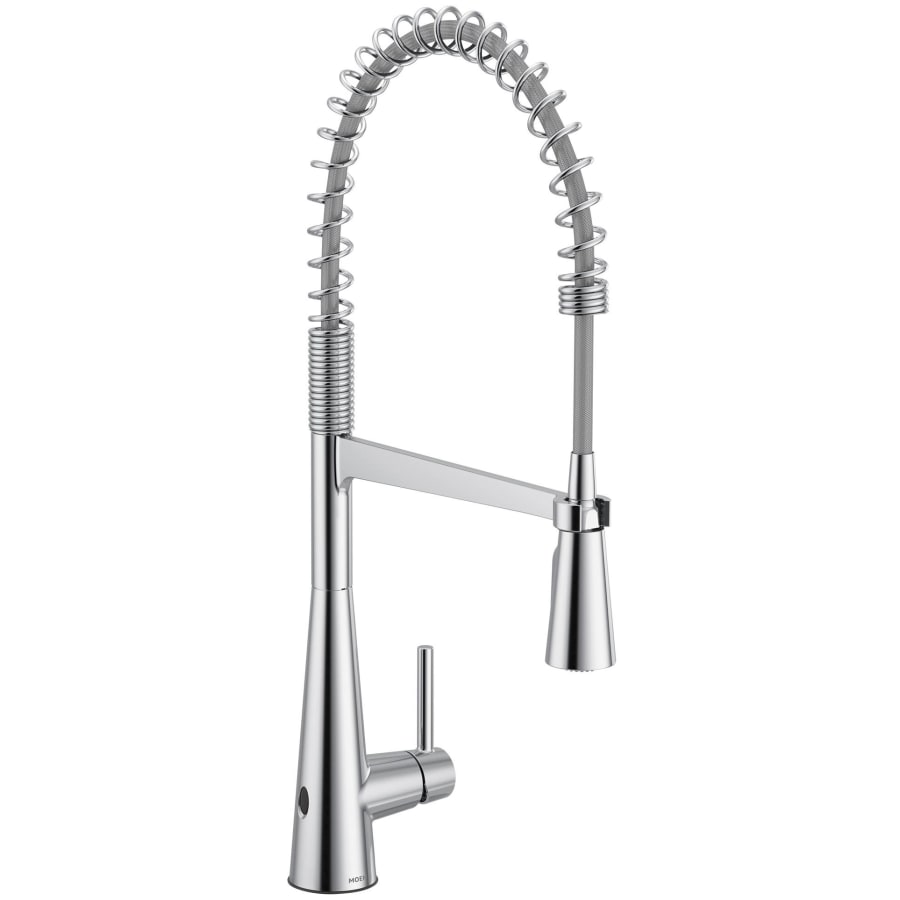 Moen Sleek 1.5 GPM Single Hole Pre-Rinse Pull Down Kitchen Faucet with PowerClean, Reflex, Duralock, and MotionSense Wave Technologies