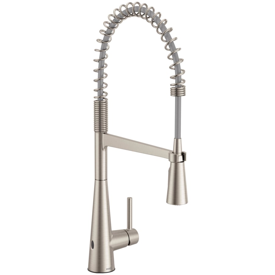 Moen Sleek 1.5 GPM Single Hole Pre-Rinse Pull Down Kitchen Faucet with PowerClean, Reflex, Duralock, and MotionSense Wave Technologies