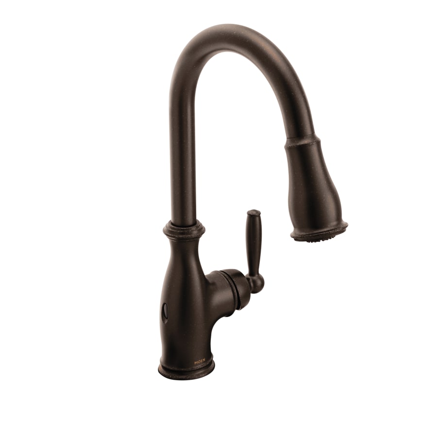 Moen Brantford 1.5 GPM Single Hole Pull Down Kitchen Faucet with Duralast, Duralock, MotionSense, PowerClean, and Reflex Technology - Includes Escutcheon