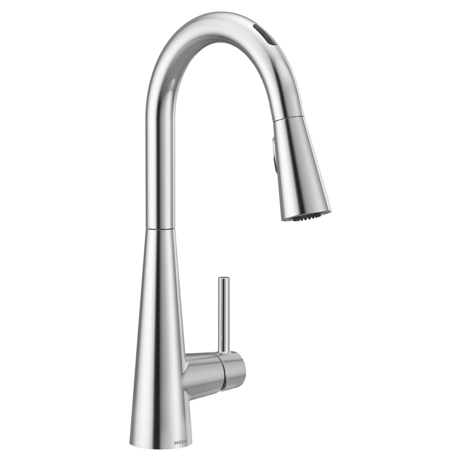 Moen Sleek 1.5 GPM Single Hole Pull Down Kitchen Faucet with Voice Activation