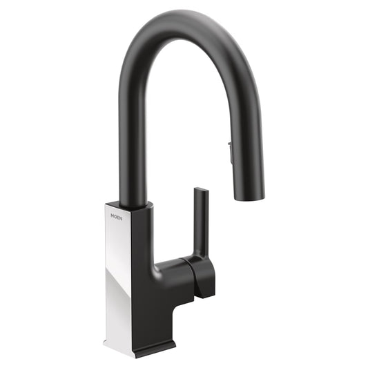 Moen STo 1.5 GPM Single Hole Pull Down Bar Faucet with Reflex, Spot Resist Finish, Duralock, and Duralast