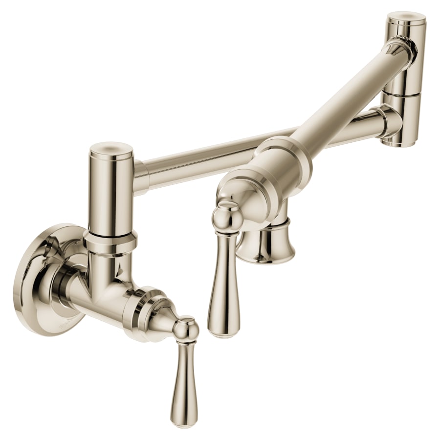 Moen Traditional Pot Filler Double Handle Wall Mount Kitchen Pot Filler
