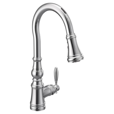 Moen Weymouth 1.5 GPM Single Hole Pull Down Smart Kitchen Faucet with Motion Control and Voice Activation
