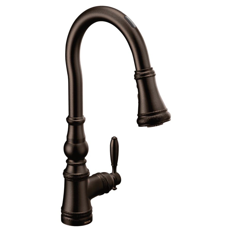Moen Weymouth 1.5 GPM Single Hole Pull Down Smart Kitchen Faucet with Motion Control and Voice Activation