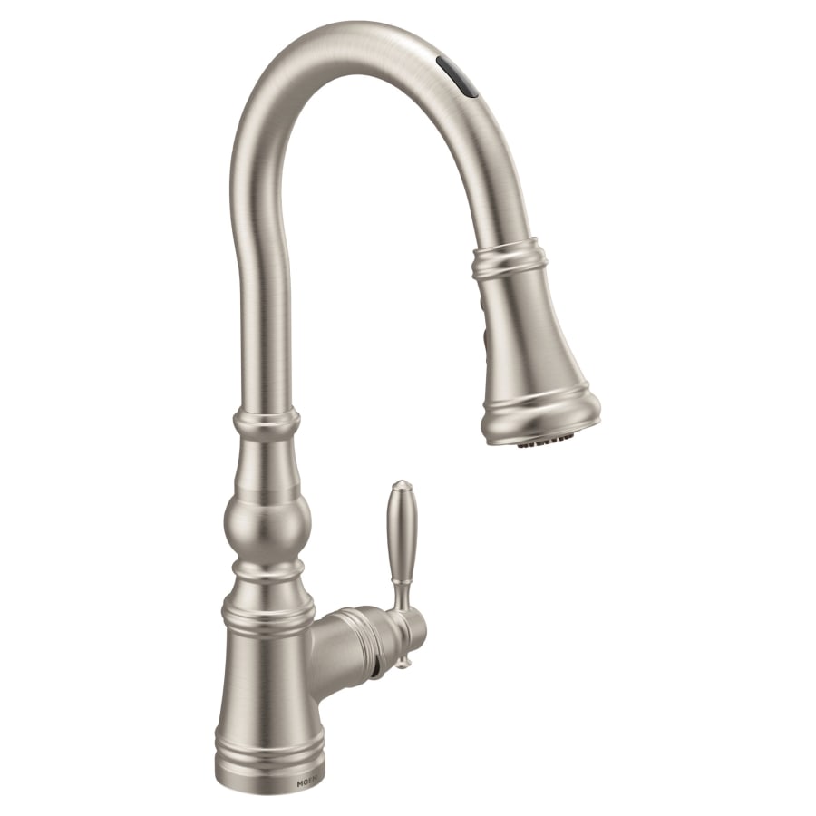 Moen Weymouth 1.5 GPM Single Hole Pull Down Smart Kitchen Faucet with Motion Control and Voice Activation